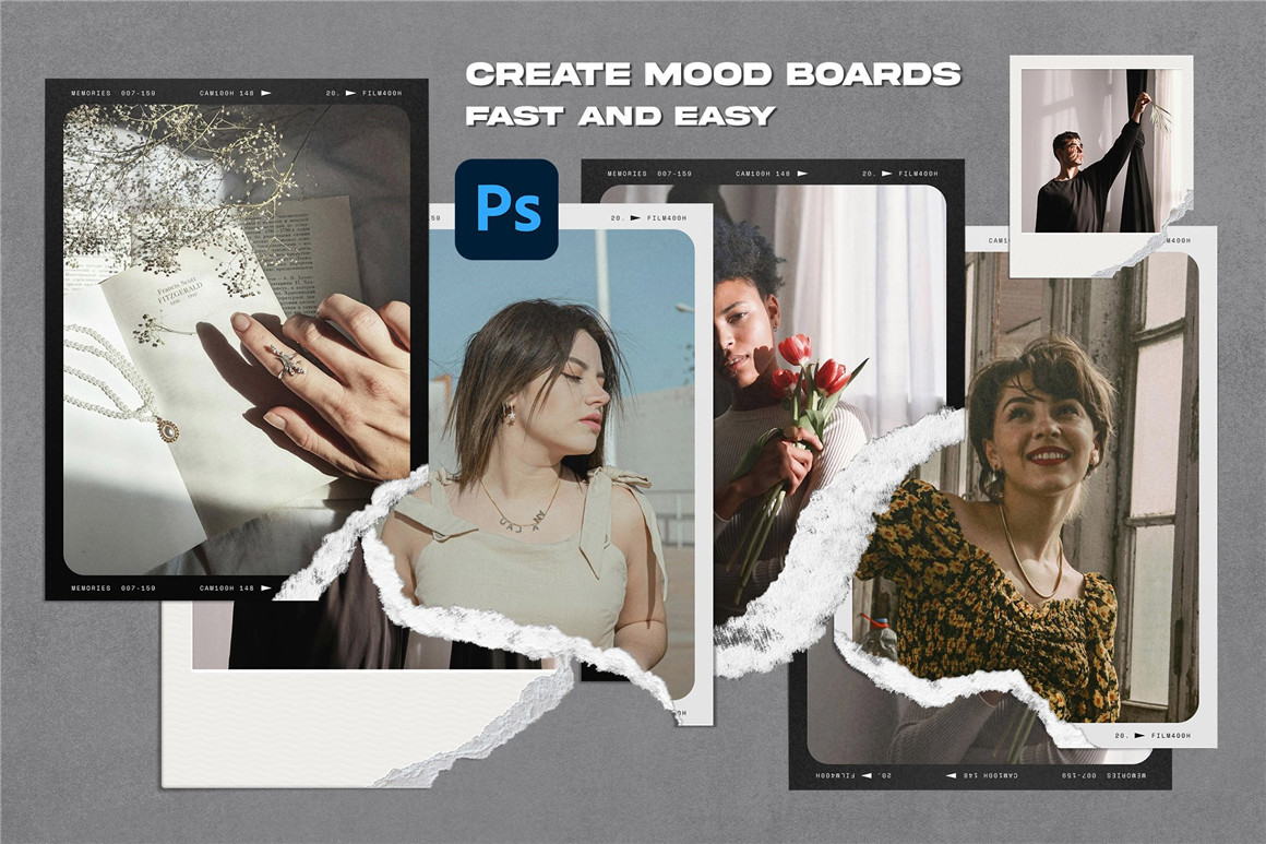 17款宝丽来情绪板照片相框撕裂效果的场景psd样机效果素材 , 第2张-素材湾丨精选海外优质设计素材资源 17款宝丽来情绪板照片相框撕裂效果的场景psd样机效果素材 , sucaiwan.com