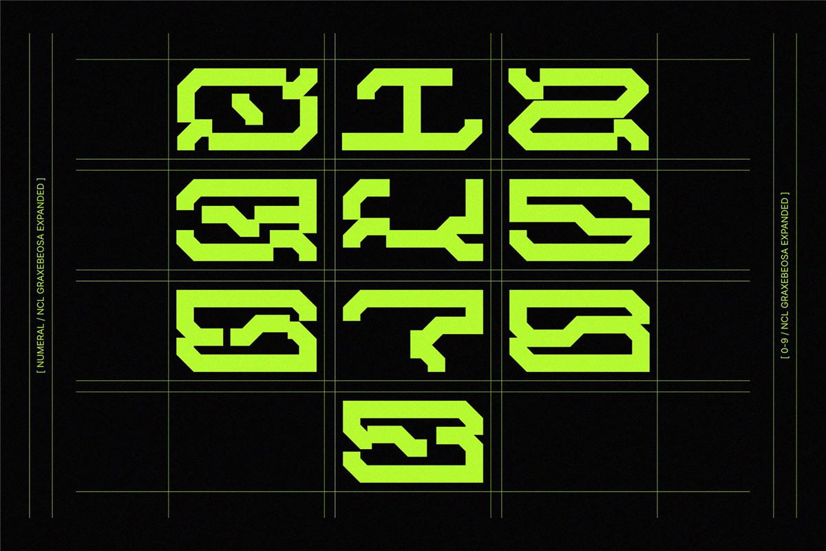 赛博朋克机甲机能科幻硬机械概念海报创意排版电竞游戏网站徽标设计机甲装饰英文字体 NCL Graxebeosa Expanded Cyberpunk Futuristic , 第4张-素材湾丨精选海外优质设计素材资源 赛博朋克机甲机能科幻硬机械概念海报创意排版电竞游戏网站徽标设计机甲装饰英文字体 NCL Graxebeosa Expanded Cyberpunk Futuristic , sucaiwan.com