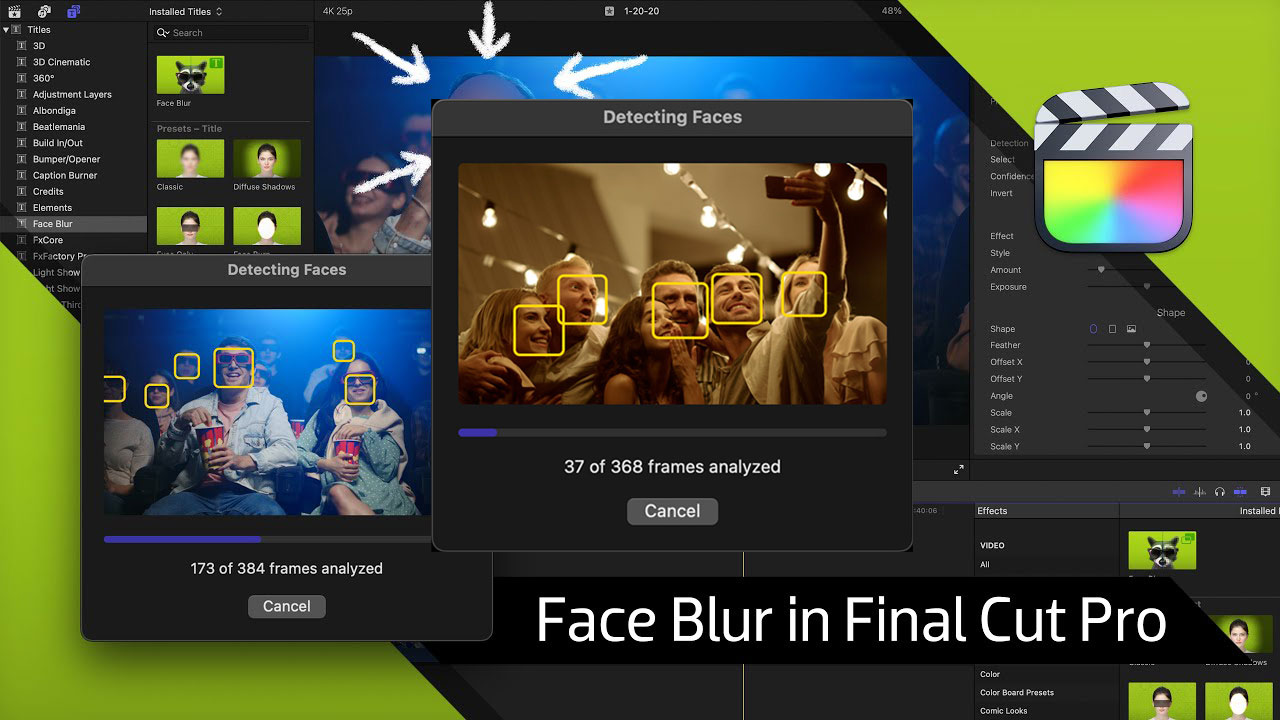 FCPX插件:人脸面部模糊马赛克跟踪处理工具 支持多人自动跟踪 支持M1M2 Face Blur 2.0 , 第1张-素材湾丨精选海外优质设计素材资源 FCPX插件:人脸面部模糊马赛克跟踪处理工具 支持多人自动跟踪 支持M1M2 Face Blur 2.0 , sucaiwan.com