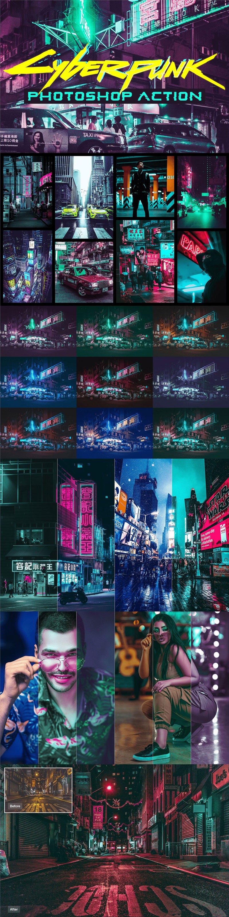 朋克摇滚风格PS动作 插件预设 sucaiwan.com