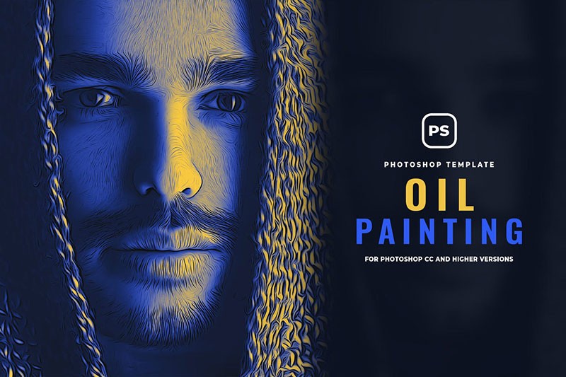 手绘油画效果PS图层样式 插件预设 sucaiwan.com