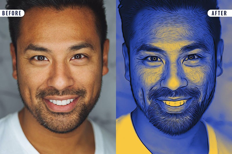 手绘油画效果PS图层样式 插件预设 sucaiwan.com