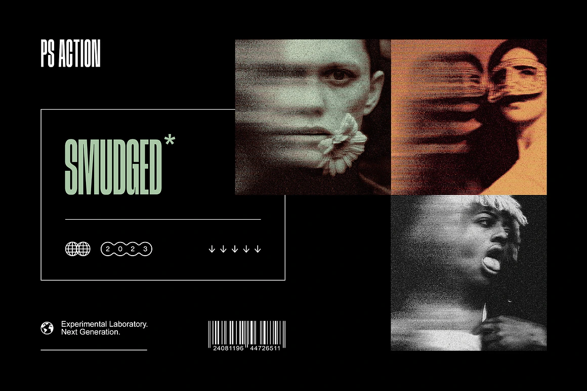 老式情绪电影氛围黑色污迹颗粒纸纹理海报封面效果PSD样机+PS动作 Smudged Gloomy Photoshop Kit , 第1张-素材湾丨精选海外优质设计素材资源 老式情绪电影氛围黑色污迹颗粒纸纹理海报封面效果PSD样机+PS动作 Smudged Gloomy Photoshop Kit , sucaiwan.com