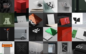 Studio Family 24款高级质感品牌VI提案logo名片海报单张展示PS样机模板 Branding Mockup Collection Studio Family