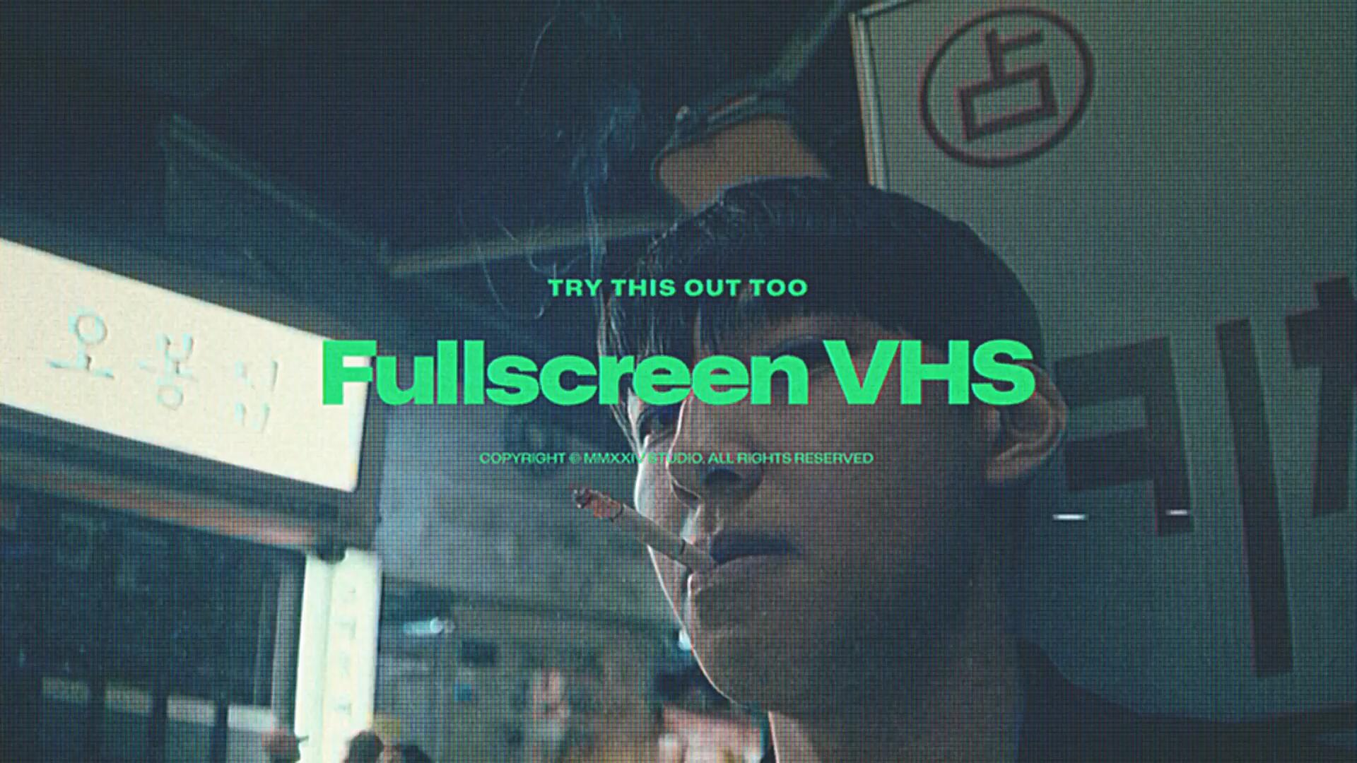 AE模板：热门复古嘻哈做旧TV电视着火3D实物场景VHS故障风格开场片头模板 , sucaiwan.com