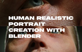 大师课程:Blender真实人物头部肖像雕刻建模贴图材质灯光渲染教程 中文/英文字幕 HUMAN Realistic Portrait Creation with Blender | Release Video