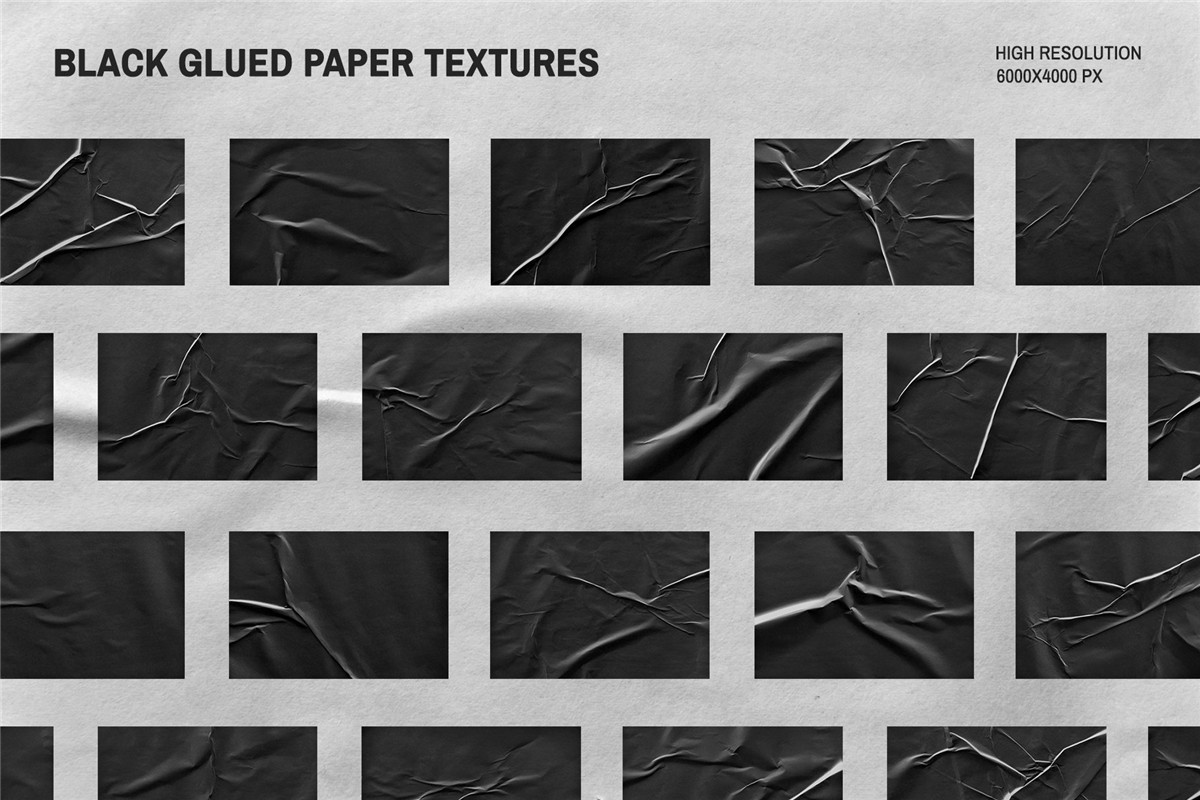 30款做旧褶皱折痕墙贴胶合纸张纹理6K高清背景图片设计素材包 Glued Paper Textures , sucaiwan.com