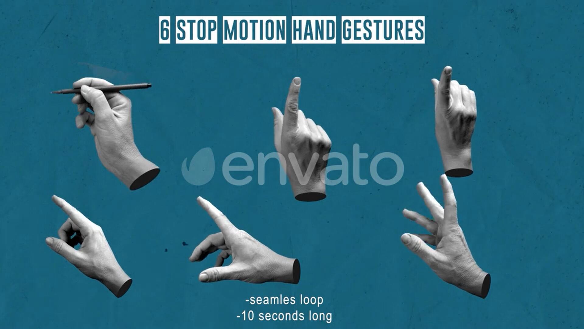 视频素材：38个复古拼贴艺术半色调字母五官雕塑杂志手工剪切元素视频动画包 , sucaiwan.com