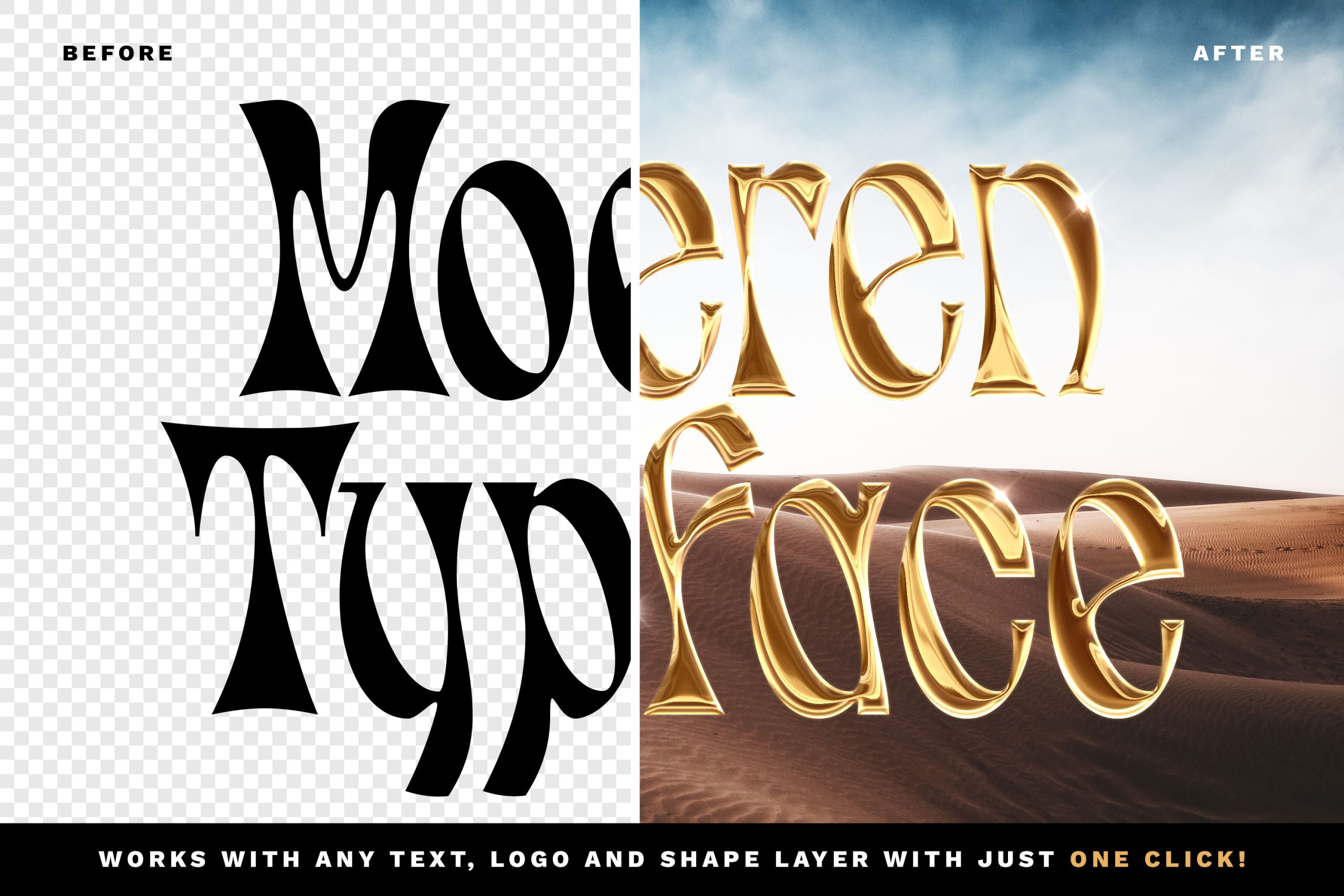 潮流酸性艺术黄金镀铬金属字体特效PSD模板素材 Luxury Chrome Text Logo Style Vol.3 图标素材 sucaiwan.com