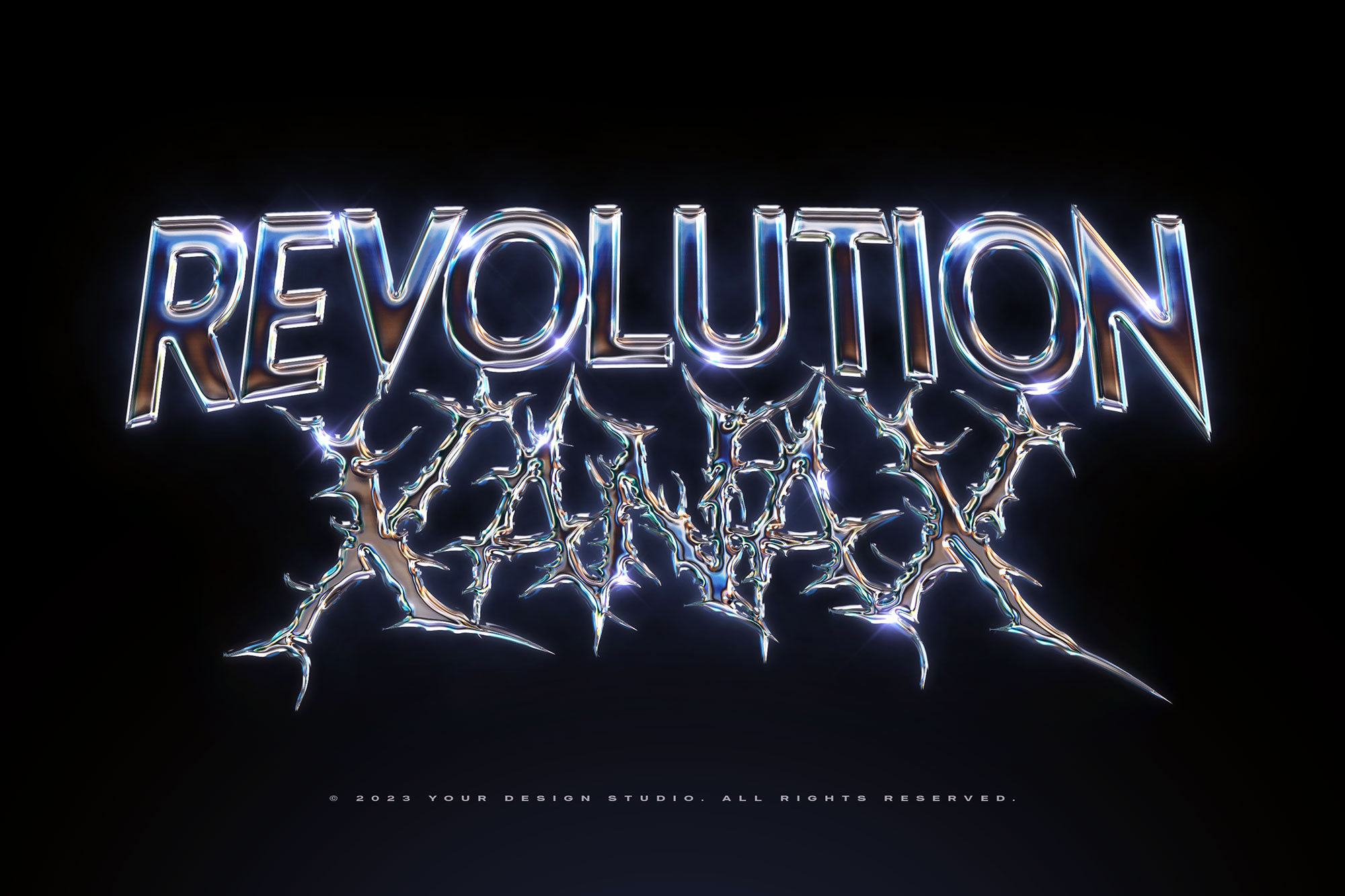 潮流酸性艺术镀铬金属字体特效PSD模板素材 Realistic Metal Chrome Text Effect Vol.7 图片素材 第1张-素材湾丨精选海外优质设计素材资源 潮流酸性艺术镀铬金属字体特效PSD模板素材 Realistic Metal Chrome Text Effect Vol.7 图片素材 sucaiwan.com