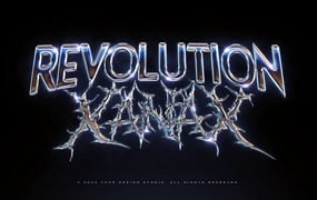 潮流酸性艺术镀铬金属字体特效PSD模板素材 Realistic Metal Chrome Text Effect Vol.7