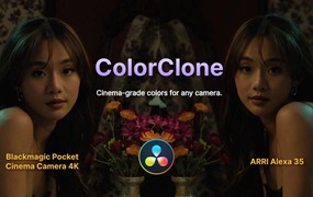 达芬奇插件:电影级胶片模拟相机AI人工智能色彩匹配达芬奇插件 Filmatic AI - ColorClone 1.1.1 OFX 达芬奇 Win破解版