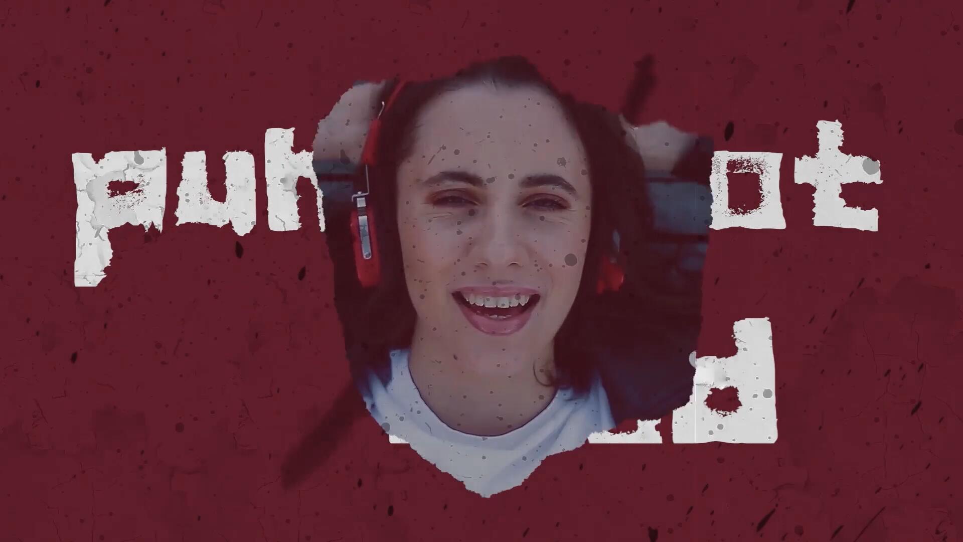 AE模板/PR模板/FCPX插件：朋克未死摇滚风格垃圾纸质油漆污垢动画开场片头 Punks Not Dead , sucaiwan.com