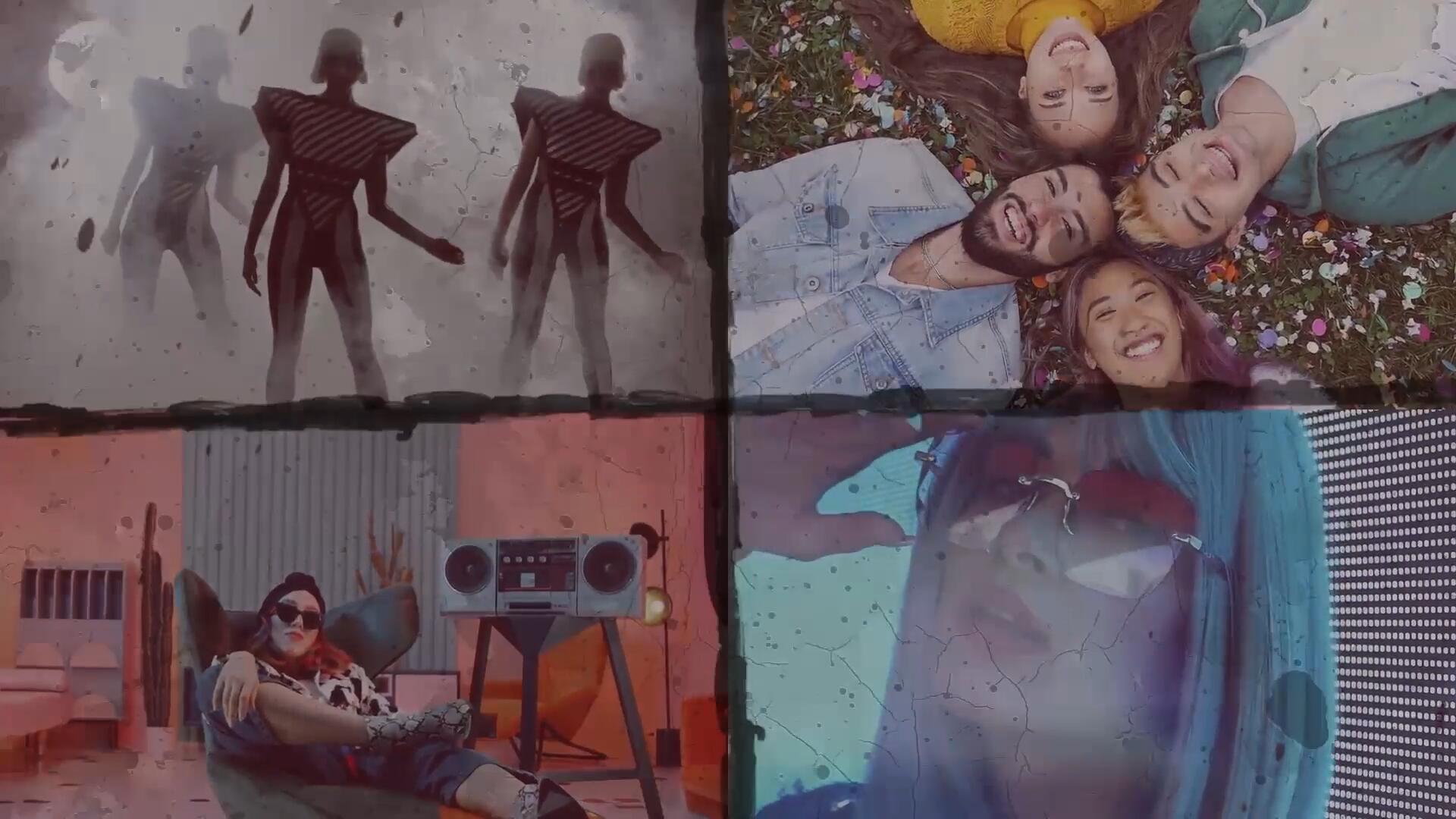 AE模板/PR模板/FCPX插件：朋克未死摇滚风格垃圾纸质油漆污垢动画开场片头 Punks Not Dead , sucaiwan.com