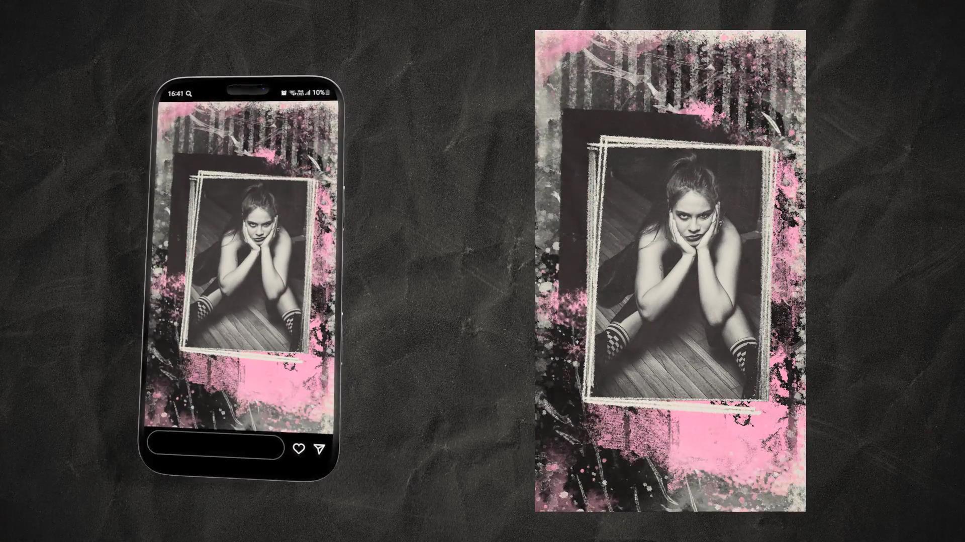 AE模板 潮流说唱摇滚垂直竖版品牌宣传片照片海报动画特效 Pink Grunge Stories 影视音频 第4张-素材湾丨精选海外优质设计素材资源 AE模板 潮流说唱摇滚垂直竖版品牌宣传片照片海报动画特效 Pink Grunge Stories 影视音频 sucaiwan.com