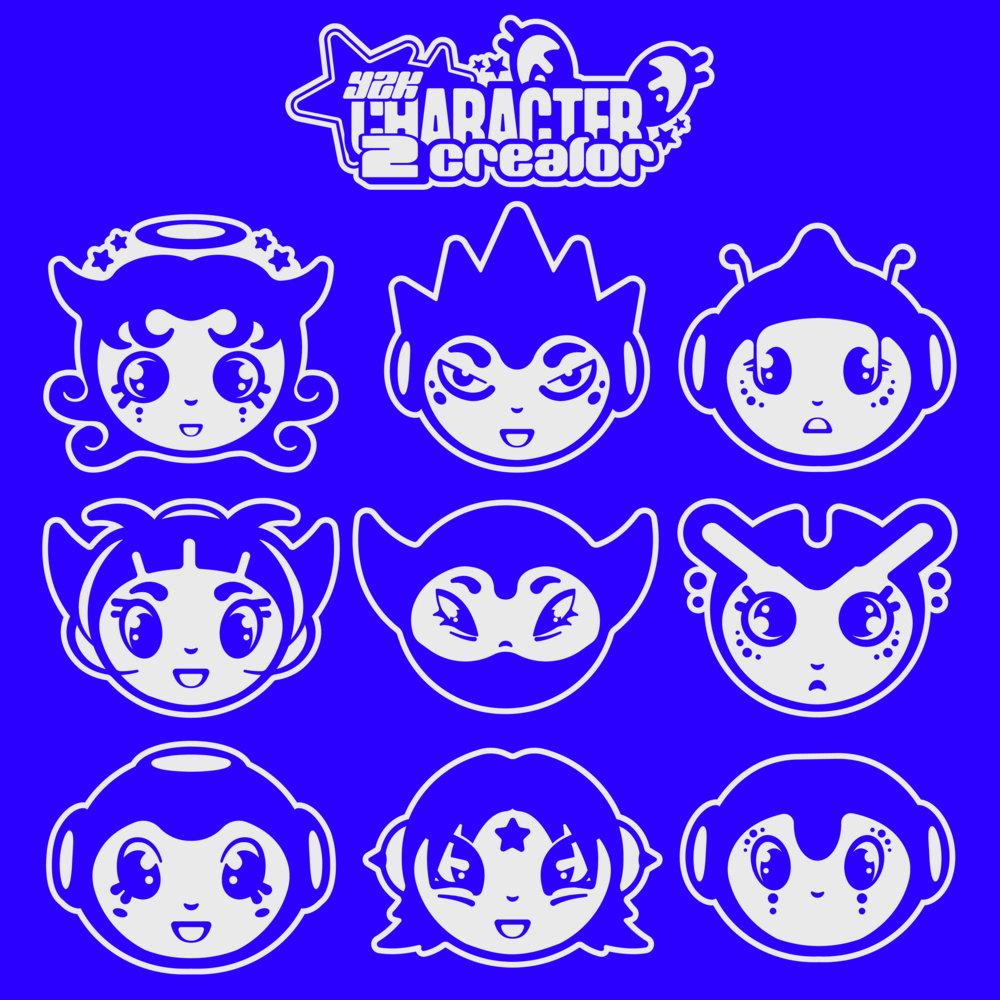 Hvnter 潮流嘻哈Y2K风卡通人物角色头发眼睛眉毛鼻子矢量设计素材 Y2K Character Creator 2 图片素材 第2张-素材湾丨精选海外优质设计素材资源 Hvnter 潮流嘻哈Y2K风卡通人物角色头发眼睛眉毛鼻子矢量设计素材 Y2K Character Creator 2 图片素材 sucaiwan.com