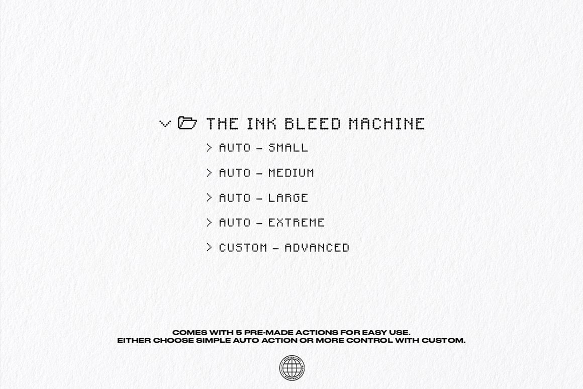 高分辨率逼真文本LOGO矢量图稿墨水渗出印染印刷出血效果PS动作包 The Ink Bleed Machine – One Click 插件预设 第2张-素材湾丨精选海外优质设计素材资源 高分辨率逼真文本LOGO矢量图稿墨水渗出印染印刷出血效果PS动作包 The Ink Bleed Machine – One Click 插件预设 sucaiwan.com