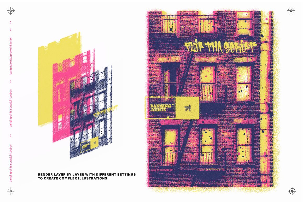 复古做旧街头嘻哈喷漆绘画涂鸦颗粒效果图像照片滤镜PS动作预设 SprayJoint Effect Action 插件预设 第7张-素材湾丨精选海外优质设计素材资源 复古做旧街头嘻哈喷漆绘画涂鸦颗粒效果图像照片滤镜PS动作预设 SprayJoint Effect Action 插件预设 sucaiwan.com