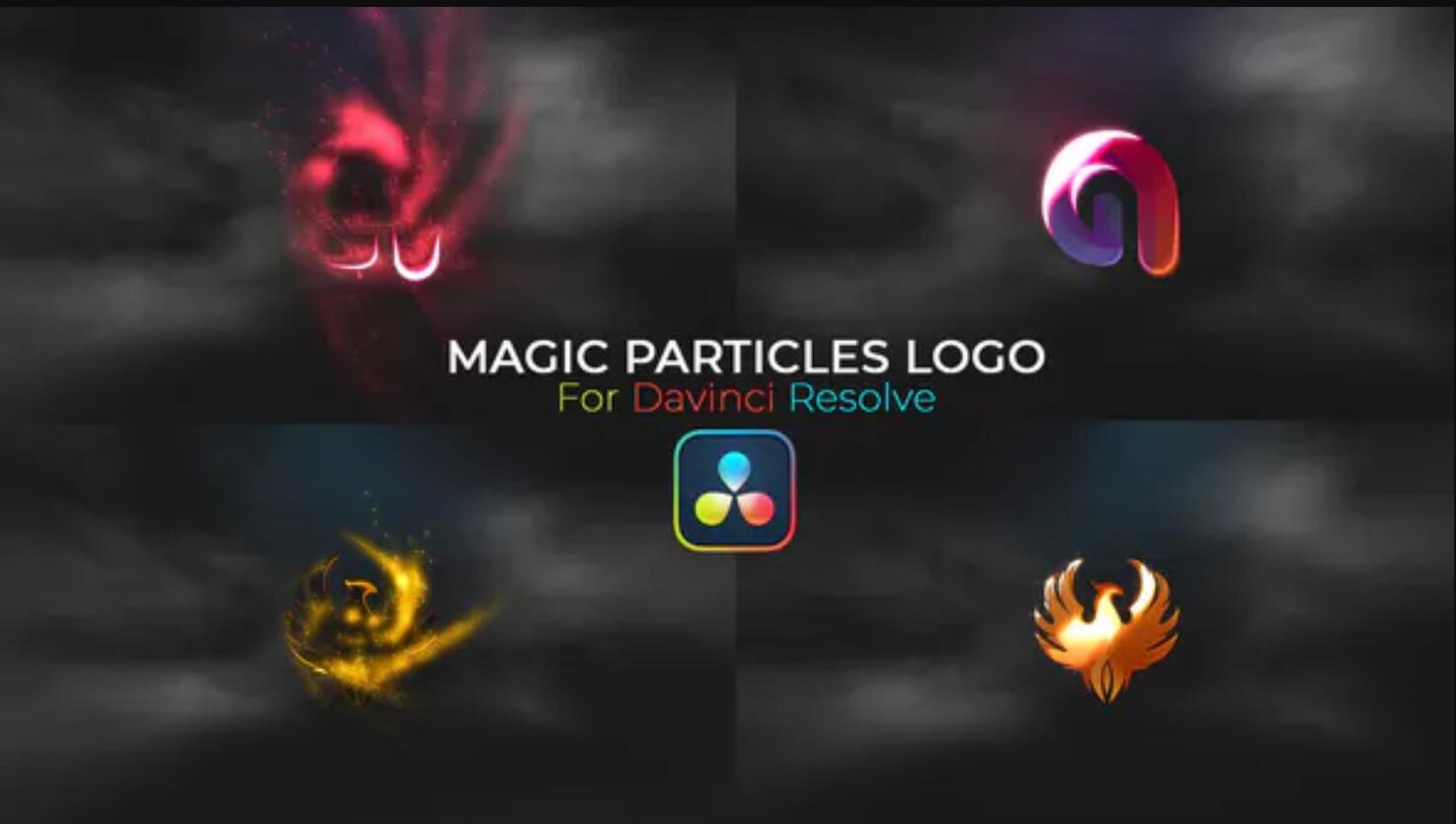 达芬奇预设：实用企业级粒子发散效果LOGO展示 , sucaiwan.com