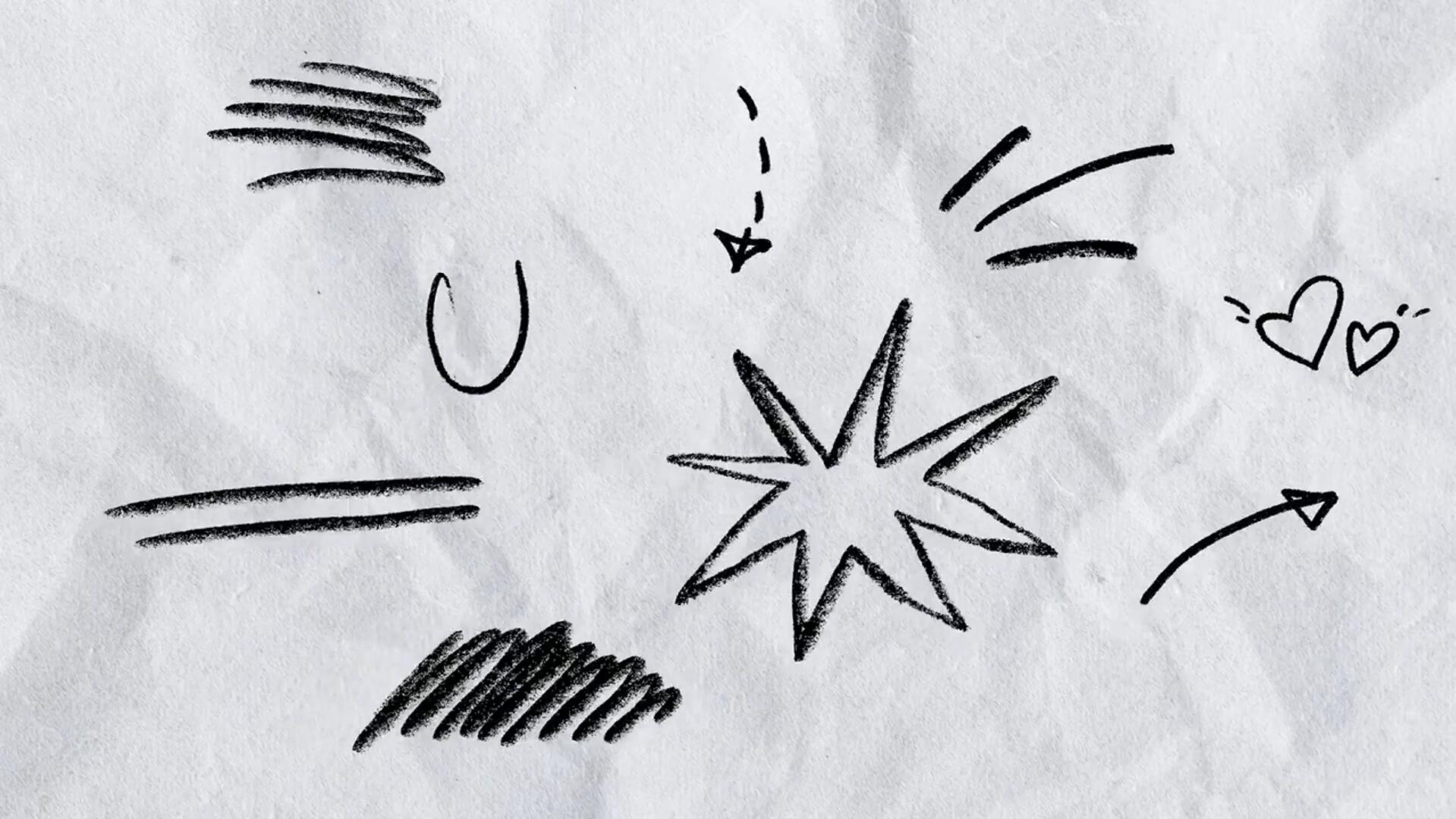 FCPX插件：50个复古夏日多彩涂鸦艺术拼贴手绘笔迹综艺VLOG动画元素插件包 , sucaiwan.com