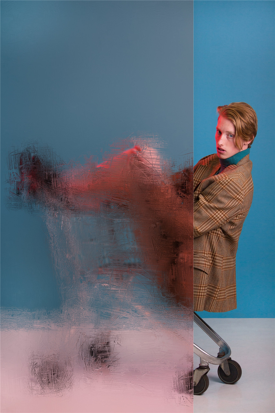 Martyr 超酷逼真失真磨砂毛玻璃纹理模糊堆叠效果PS模板动作包 插件预设 sucaiwan.com