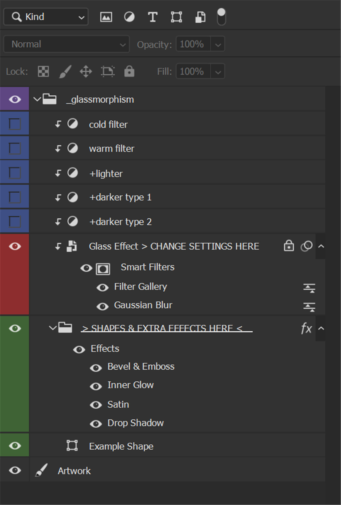 Martyr 超酷逼真失真磨砂毛玻璃纹理模糊堆叠效果PS模板动作包 插件预设 sucaiwan.com