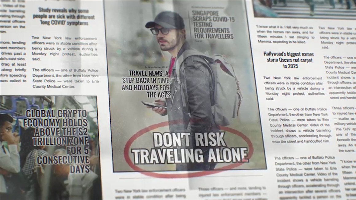 AE模板：复古真实头版标题文章4K杂志报纸特写新闻报道设计排版电影片头模板 Breaking News Photoreal Newspaper 4k 影视音频 sucaiwan.com