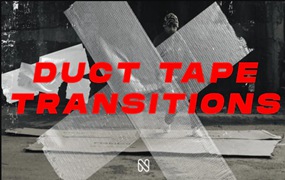 达芬奇模板:复古做旧嘻哈风格纸张胶带褶皱拼贴艺术转场过渡包