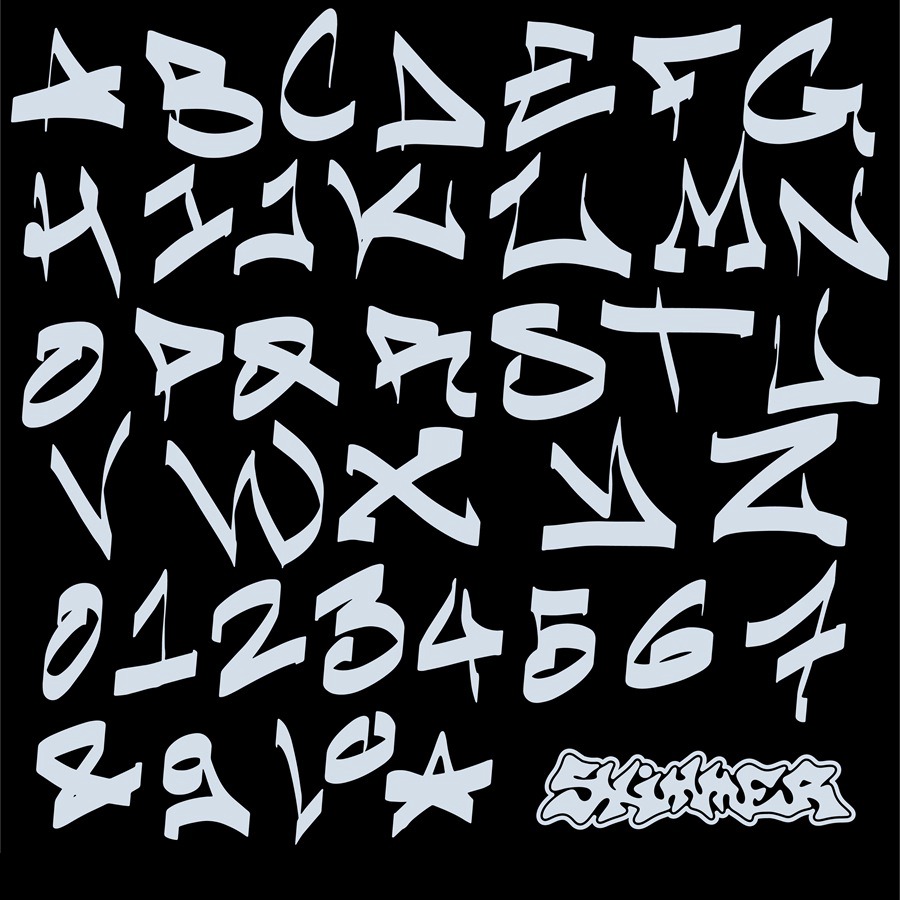 高质量复古Y2K千禧风手绘垃圾反设计笨拙丑陋英文装饰字体 SKIMMER Typeface 设计素材 sucaiwan.com