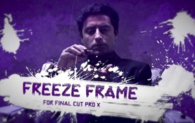 FCPX插件:极简主义人物冻结帧文字定格动画堆叠效果转场过渡