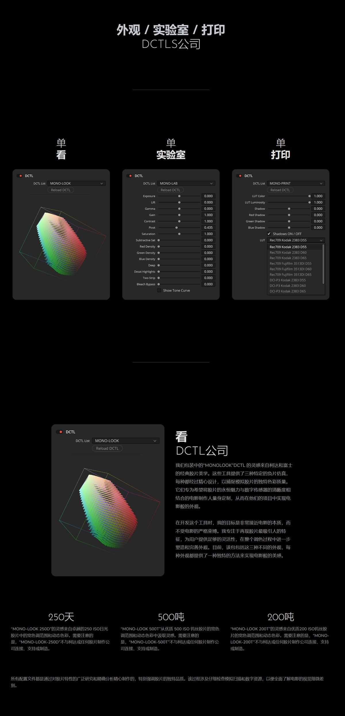 MonoNodes – LOOK / LAB / PRINT DCTLS 复古美学柯达富士胶片负片模拟电影感DCTL达芬奇插件 插件预设 第2张-素材湾丨精选海外优质设计素材资源 MonoNodes – LOOK / LAB / PRINT DCTLS 复古美学柯达富士胶片负片模拟电影感DCTL达芬奇插件 插件预设 sucaiwan.com