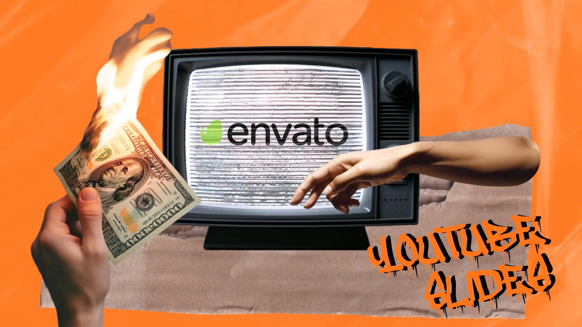 达芬奇模板：复古街头涂鸦城市拼贴艺术风格开场片尾模板 , sucaiwan.com