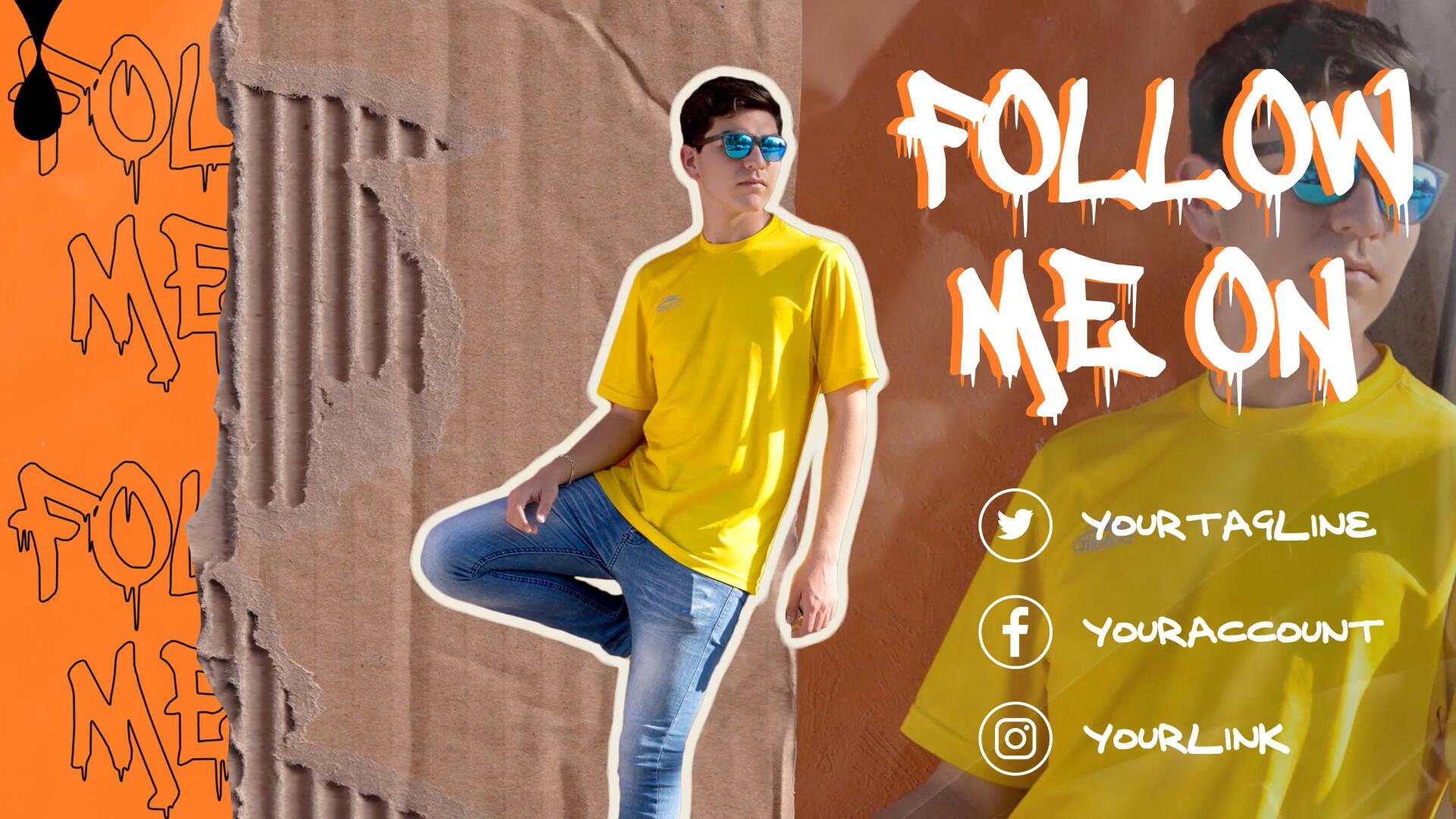 达芬奇模板：复古街头涂鸦城市拼贴艺术风格开场片尾模板 , sucaiwan.com