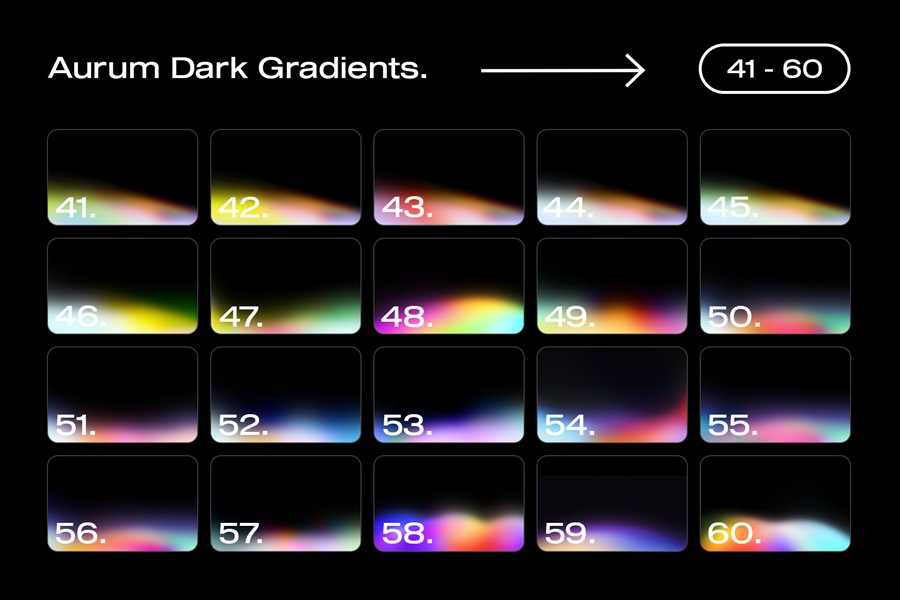 潮流弥散渐变光晕未来科技感噪点肌理背景素材 100 Aurum Dark Gradients Collection 图片素材 sucaiwan.com