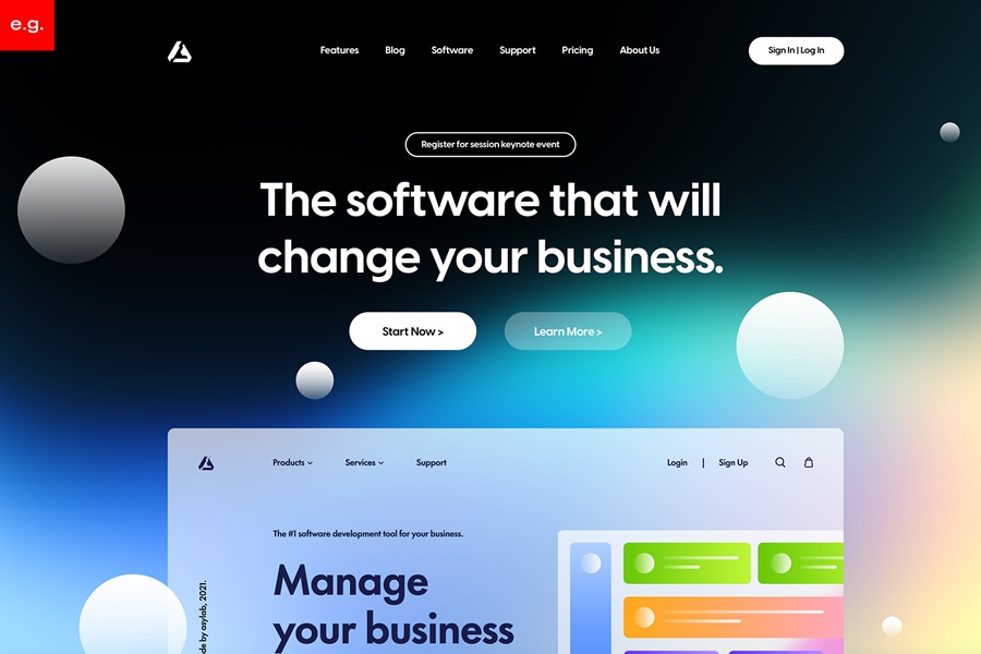 潮流弥散渐变光晕未来科技感噪点肌理背景素材 100 Aurum Dark Gradients Collection 图片素材 sucaiwan.com