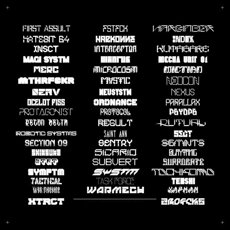 79款赛博朋克未来派科技机能运动标题logo排版西文装饰无衬线抽象字体套装Legacy Of Defeat – Black Friday Bundle (79 Fonts) 设计素材 sucaiwan.com