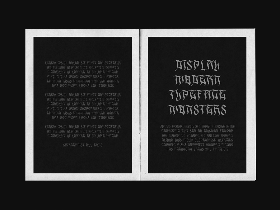 高质量现代优雅哥特式美学锐利英文书法字体 REVENGE FONT 设计素材 sucaiwan.com