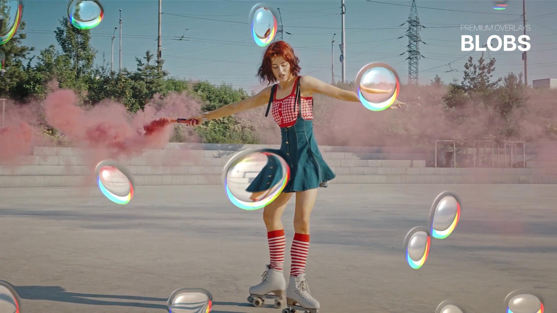 AE/PR模板：复古抽象气泡3D立体透明液体斑点梦幻画面效果 , sucaiwan.com