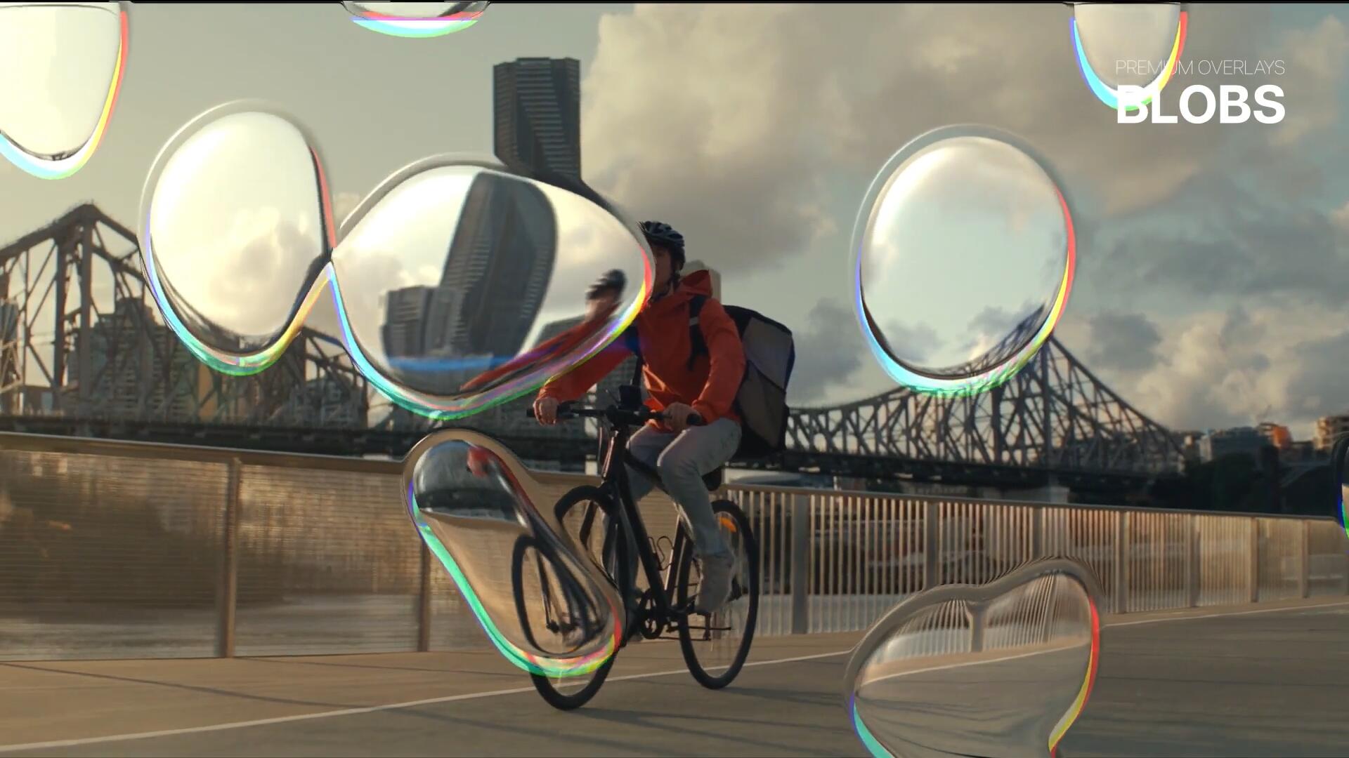 AE/PR模板：复古抽象气泡3D立体透明液体斑点梦幻画面效果 , sucaiwan.com