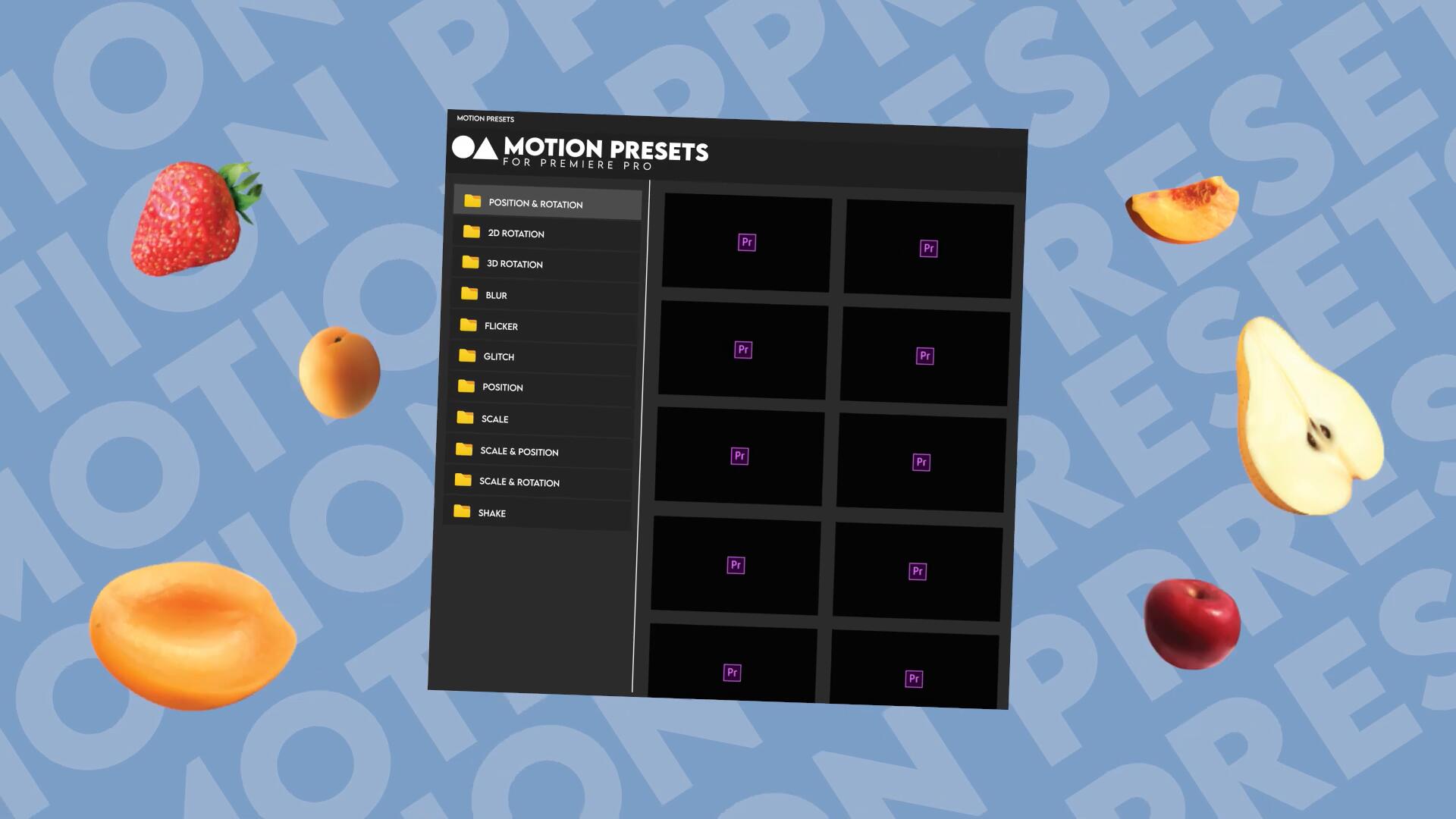 PR插件-图层抖动弹跳缩放旋转模糊闪烁缩放抖动动作效果预设 , sucaiwan.com