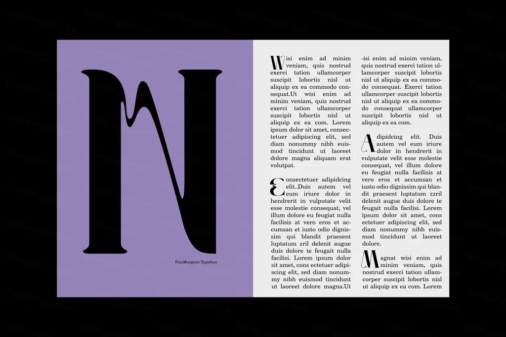 高质量受海市蜃楼启发的海报杂志排版女性品牌设计英文字体 FataMorgana Display Font 设计素材 sucaiwan.com