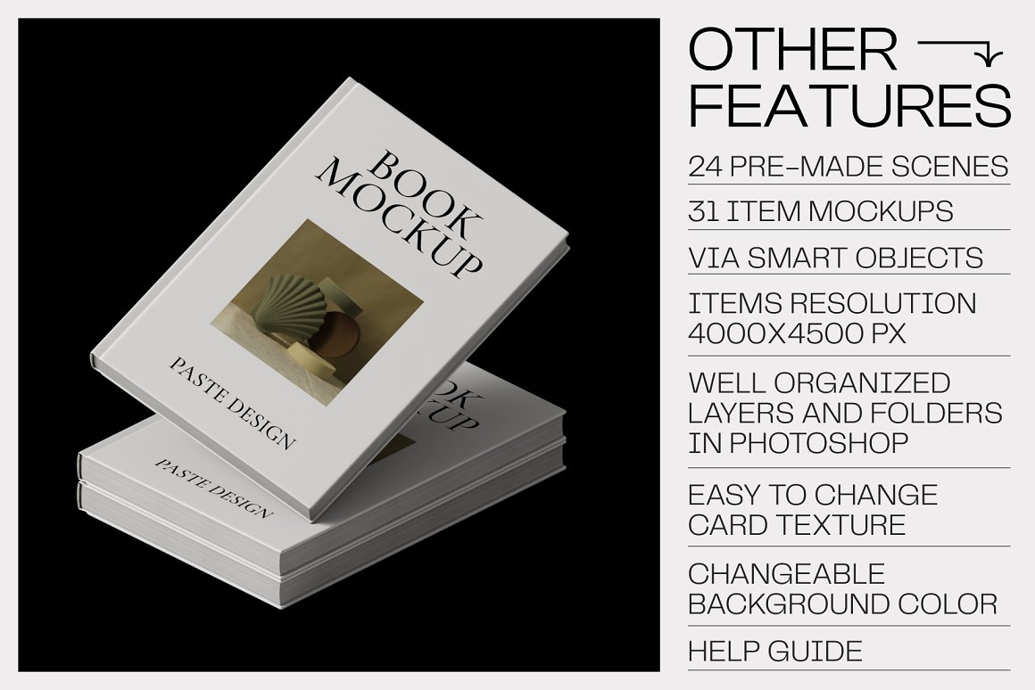 Creatoom 55个侘寂风极简精装书籍画册封面设计作品贴图场景PSD样机素材 55 book mockups 样机素材 第2张-素材湾丨精选海外优质设计素材资源 Creatoom 55个侘寂风极简精装书籍画册封面设计作品贴图场景PSD样机素材 55 book mockups 样机素材 sucaiwan.com