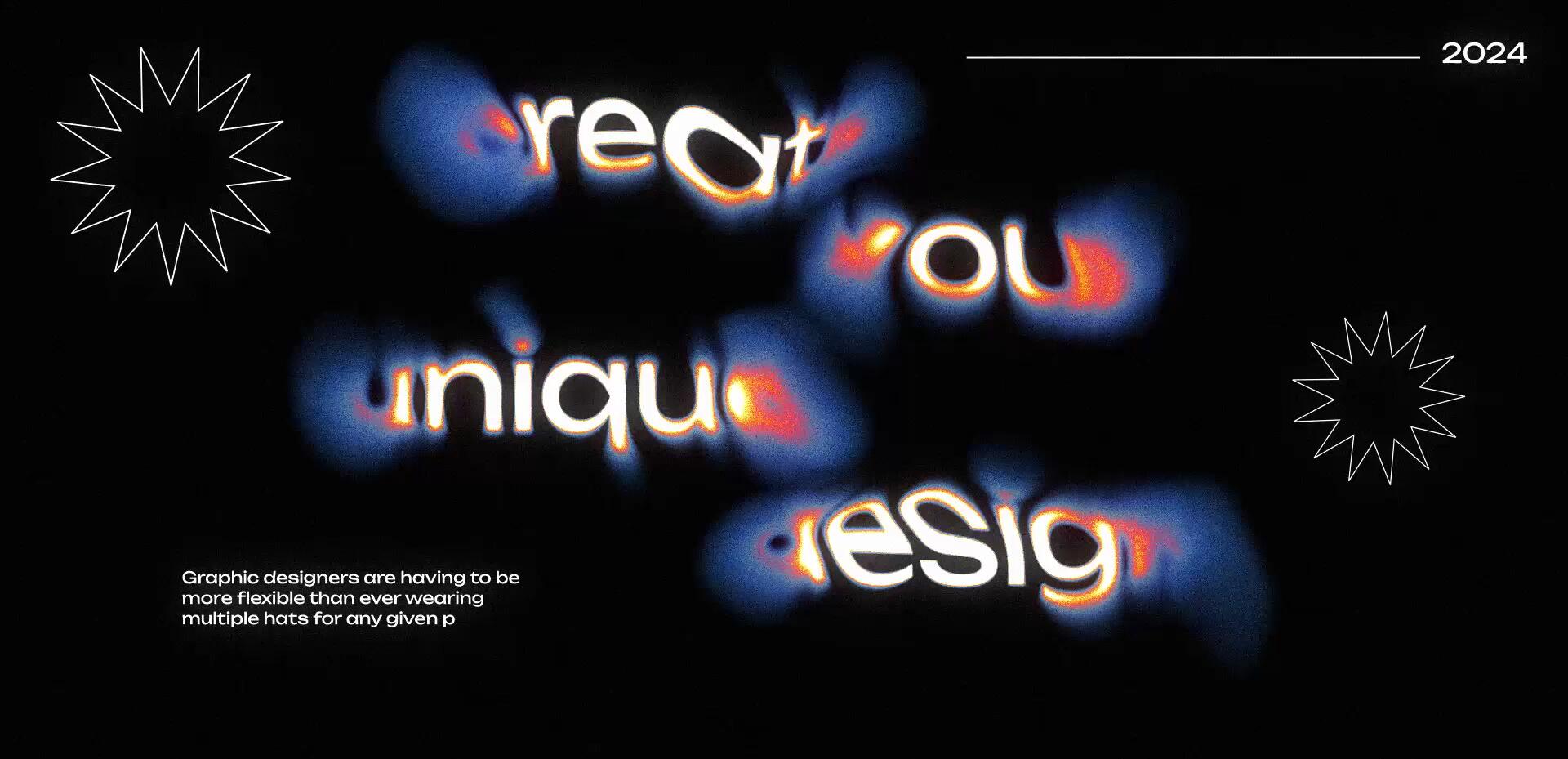 AE模板：复古迷幻酸性抽象艺术弥散光模糊渐变颗粒噪点肌理文字标题 , sucaiwan.com