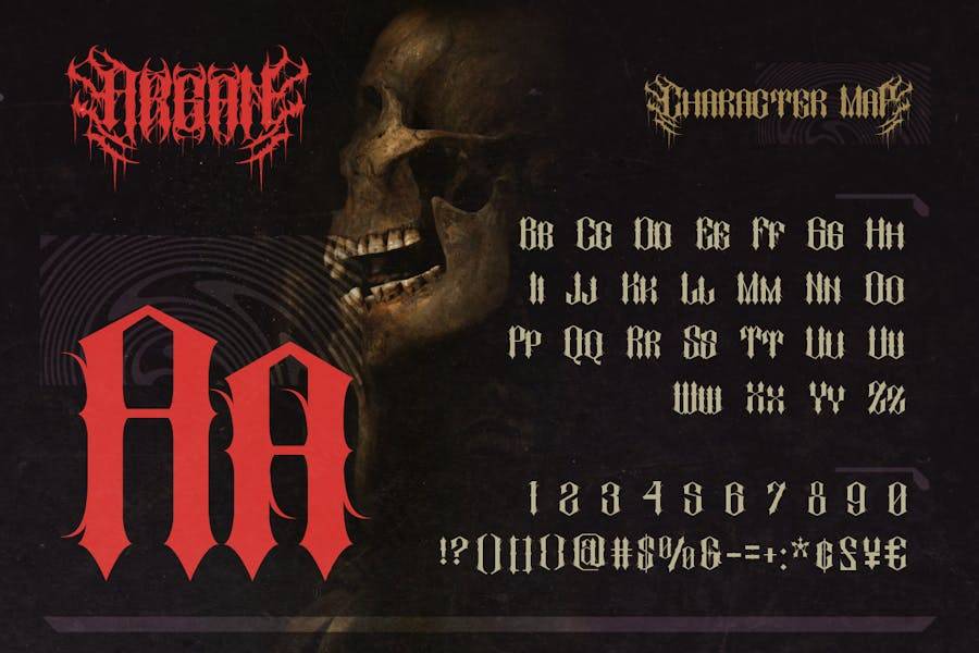 黑色品牌海报封面徽标设计重金属装饰英文字体安装包 Argan 设计素材 第10张-素材湾丨精选海外优质设计素材资源 黑色品牌海报封面徽标设计重金属装饰英文字体安装包 Argan 设计素材 sucaiwan.com