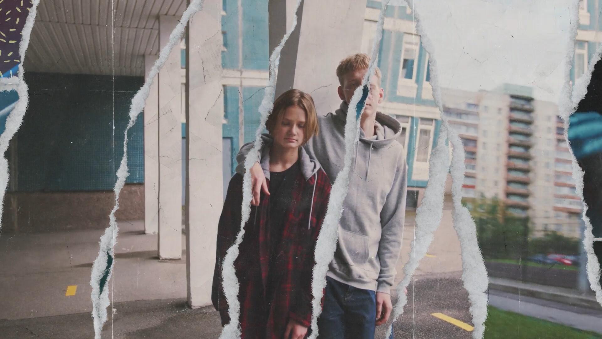 AE模板：复古创意美学撕纸拼贴纸张转场过渡VLOG片头动画模板 Paper Rips Opener , sucaiwan.com