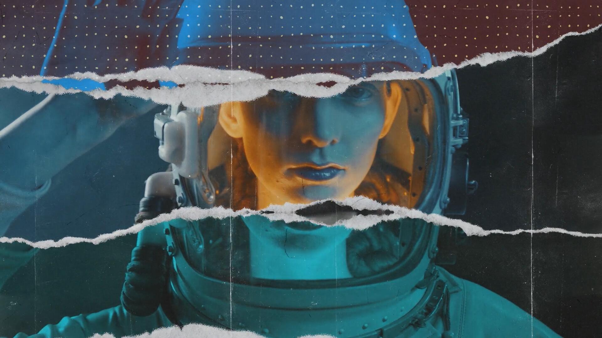 AE模板：复古创意美学撕纸拼贴纸张转场过渡VLOG片头动画模板 Paper Rips Opener , sucaiwan.com