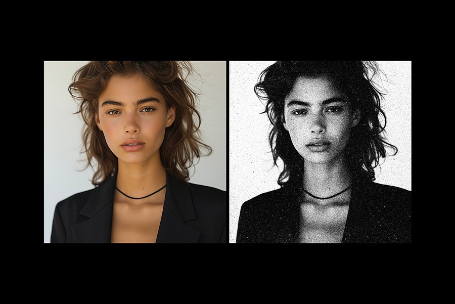 复古做旧黑白颗粒噪点纹理人像图片修图PS特效滤镜插件样机 Grainy Risograph Photo Effect 插件预设 第2张-素材湾丨精选海外优质设计素材资源 复古做旧黑白颗粒噪点纹理人像图片修图PS特效滤镜插件样机 Grainy Risograph Photo Effect 插件预设 sucaiwan.com