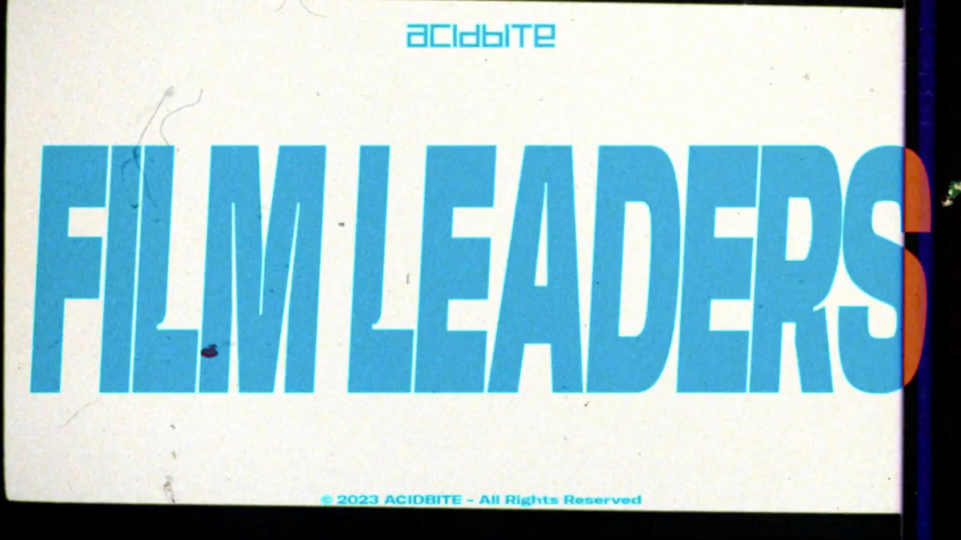 AcidBite - Film Leaders 4K 97种老式胶片扫描颗粒纹理脏污引线伪影叠加转场4k视频素材 影视音频 sucaiwan.com
