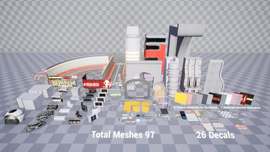 UE素材 未来科幻赛博朋克城市建筑街道3D模型 Unreal Engine Cyberpunk Downtown vol.2 设计素材 第18张-素材湾丨精选海外优质设计素材资源 UE素材 未来科幻赛博朋克城市建筑街道3D模型 Unreal Engine Cyberpunk Downtown vol.2 设计素材 sucaiwan.com