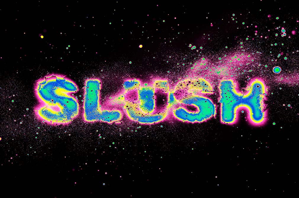 复古酸性磨损爆炸颗粒科幻梦幻未来飘散文本标题logo徽标PSD特效样机 Acid Explosion Distortion Text Effect 插件预设 sucaiwan.com